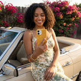 Honey Flora iPhone 17 Pro Case - Lifestyle photo showing phone case in use