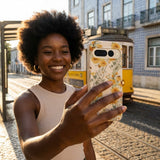 Seashell Vintage Bee Google Pixel 10/10 Pro Case - Lifestyle photo showing phone case in use