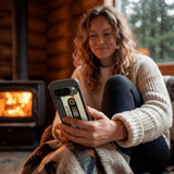 Black Cassette Google Pixel 10/10 Pro Case - Lifestyle photo showing phone case in use