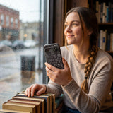 Black Astronomy Google Pixel 10/10 Pro Case - Lifestyle photo showing phone case in use