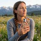 Seashell Shroomy Days iPhone 17 Case - Lifestyle photo showing phone case in use