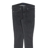 LEVI'S 711 Womens Slim Black Denim Raw Cotton Blend W30 L30 Skinny Jeans