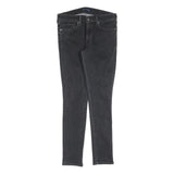 LEVI'S 711 Womens Slim Black Denim Raw Cotton Blend W30 L30 Skinny Jeans