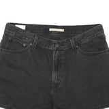 LEVI'S Womens Shorts Black Denim Casual L W34 Classic Fit Cotton Blend