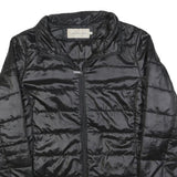 CALVIN KLEIN JEANS Womens Black Jacket M Polyester Blend Plain Zip Casual