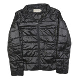 CALVIN KLEIN JEANS Womens Black Jacket M Polyester Blend Plain Zip Casual