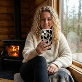 London Fog Night Meowers iPhone 14 Case - Lifestyle photo showing phone case in use