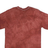 GILDAN Mens Red Tie Dye USA Flag Graphic T-Shirt M Short Sleeve Crew Neck