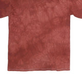 GILDAN Mens Red Tie Dye USA Flag Graphic T-Shirt M Short Sleeve Crew Neck
