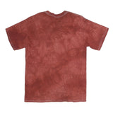 GILDAN Mens Red Tie Dye USA Flag Graphic T-Shirt M Short Sleeve Crew Neck