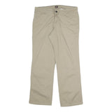 DICKIES Womens Cotton Blend Beige Regular Straight Trousers W31 L27 Casual Wear