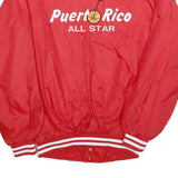 CARDINAL Mens Red Puerto Rico Basketball All Star Button Nylon Jacket M