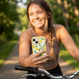 Clear Lemon Bloom iPhone 17 Case With Sunbeam Ridge (MagSafe included) - Lifestyle photo showing phone case in use