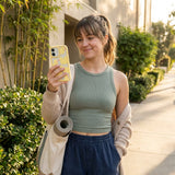 Clear Ducks iPhone 17 Pro Case With Sunbeam Ridge (MagSafe included) - Lifestyle photo showing phone case in use