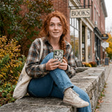 Clear Fungi Fuel iPhone 17 Pro Case With Forest Floor Ridge (MagSafe included) - Lifestyle photo showing phone case in use