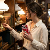 Clear Cherry Berry iPhone 17 Pro Case With Petal Pink Ridge (MagSafe included) - Lifestyle photo showing phone case in use