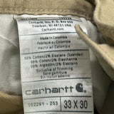 Carhartt Carpenter Pants - 33W 30L Khaki Cotton