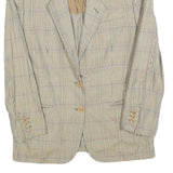 ANTONIO FUSCO Womens Beige Check Blazer Jacket M Woven Button Closure Tailored