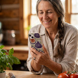 London Fog Fig Season iPhone 14 Case - Lifestyle photo showing phone case in use