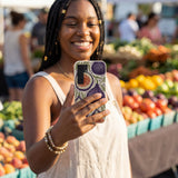 London Fog Fig Season Samsung Galaxy S25 Case - Lifestyle photo showing phone case in use