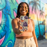 London Fog Fig Season iPhone 16 Pro Max Case - Lifestyle photo showing phone case in use