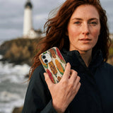 Seashell Cornfield iPhone 15 Case - Lifestyle photo showing phone case in use