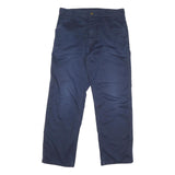 CARHARTT Mens Regular Fit Blue Cotton Blend Trousers W36 L32 Workwear Zip