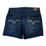 Levis Denim Shorts - 32W UK 12 Blue Denim