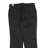 BRANDERS Mens Cotton Blend Black Regular Straight Trousers W36 L30 Classic Zip