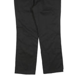 BRANDERS Mens Cotton Blend Black Regular Straight Trousers W36 L30 Classic Zip