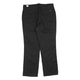 BRANDERS Mens Cotton Blend Black Regular Straight Trousers W36 L30 Classic Zip