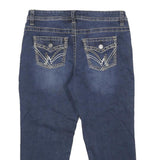 WAREHOUSE ONE Womens Jeans Blue Regular Straight Denim Medium W30 L21 Zip Cotton