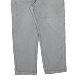 CARHARTT Mens Relaxed Light Grey Cotton Blend Workwear Trousers W42 L34