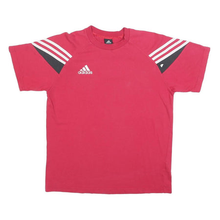 ADIDAS Girls Red T-Shirt XL Short Sleeve Crew Neck Cotton Sports Casual Top