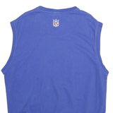 REEBOK Mens Blue V-Neck XL Sleeveless Sweatshirt Cotton Blend Casual Sports