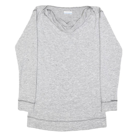 COLUMBIA Womens Grey Plain Pullover Crew Neck Basic Knit XS Outdoor Casual