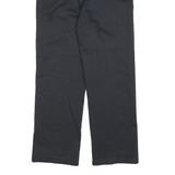 DICKIES Mens Cotton Blend Black Regular Fit Straight Leg Trousers W30 L30