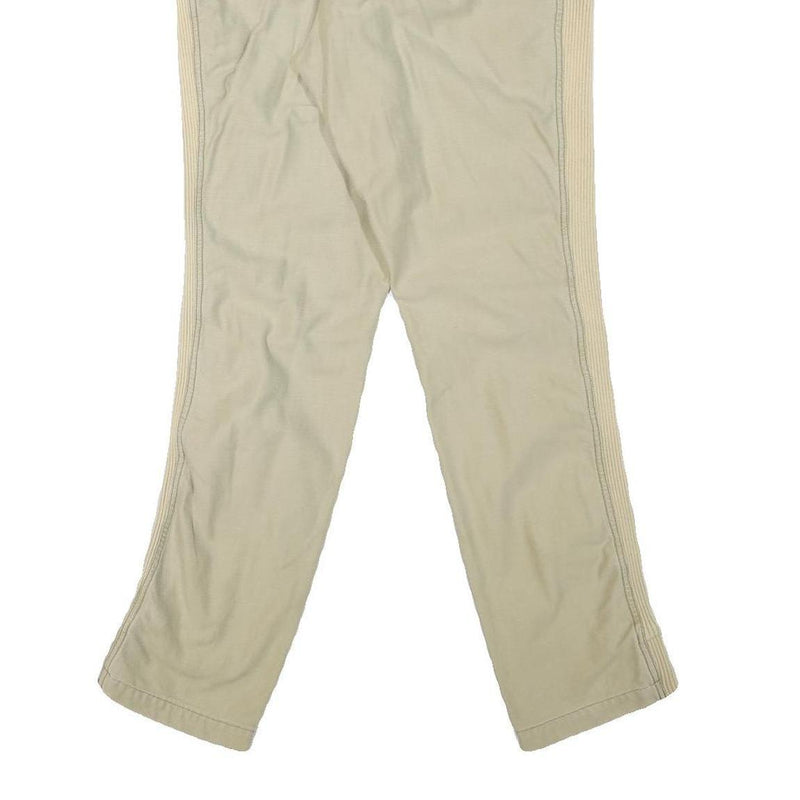 WORK NOT WORK Mens Cotton Blend Beige Slim Straight Trousers W34 L31 Stylish