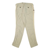 WORK NOT WORK Mens Cotton Blend Beige Slim Straight Trousers W34 L31 Stylish