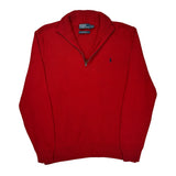 Polo By Ralph Lauren 1/4 Zip - XL Red Cotton
