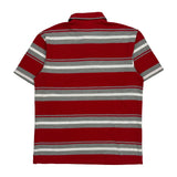 Lacoste Striped Polo Shirt - XL White Cotton