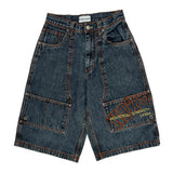 No Boundaries Graphic Denim Shorts - 24W US 2 Blue Cotton