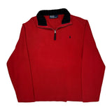 Polo By Ralph Lauren 1/4 Zip - XL Red Cotton