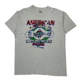 Single Stitch American League Champions 1992 Fruit Of The Loom Graphic T-Shirt - XL Gray Cotton
