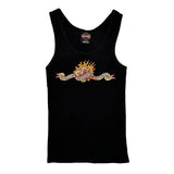 Harley Davidson Let It Roll Harley Davidson Graphic Tank Top - Medium Black Cotton