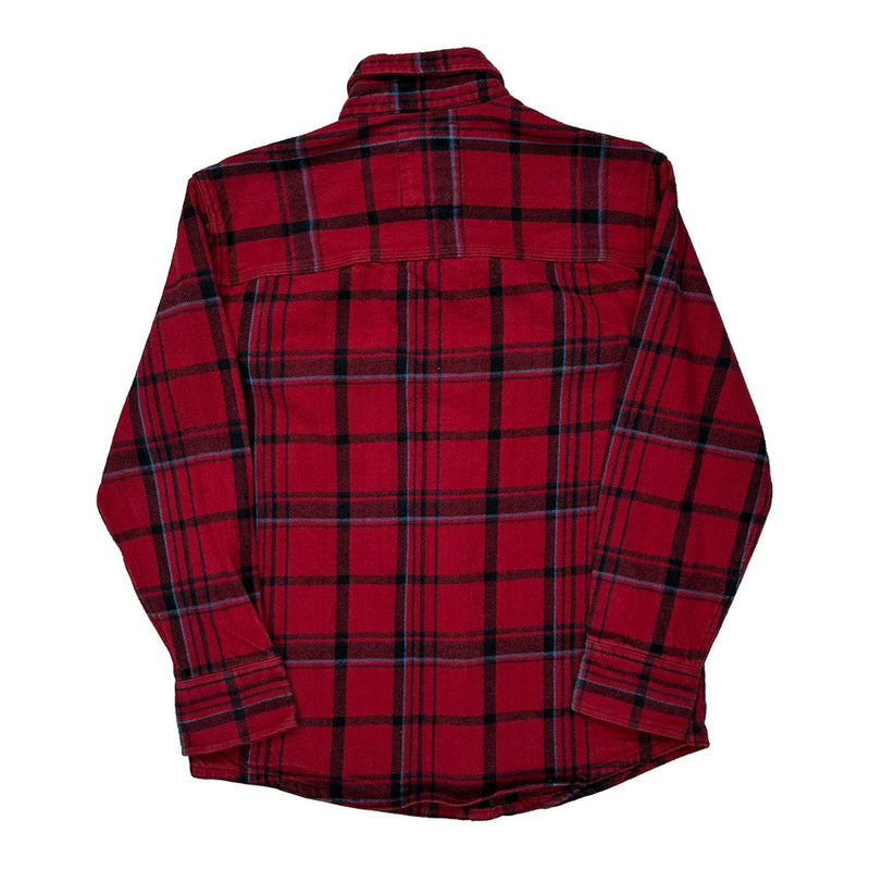 Dickies Checked Flannel Shirt - Medium Red Cotton