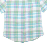 RALPH LAUREN Mens Green & Blue Check Shirt XL Summer Casual Cotton Short Sleeve