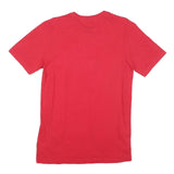 THE NORTH FACE Mens Red Cotton Blend T-Shirt S Short Sleeve Crew Neck Logo