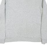 GUESS Womens Grey Cotton Blend Sweatshirt L Crew Neck Casual Logo Pullover