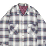SPORTS AFIELD Mens Blue Grey White Checked Cotton Blend Jacket 2XL Button